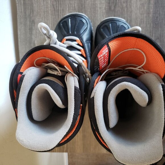 Burton Fader Matrix 2 Lace Snowboarding Boots Black/Grey/Orange Size Men's 8 - Picture 6 of 12